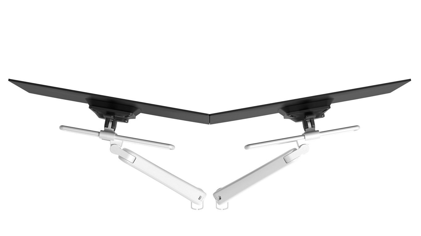 Wit - Dubbele arm - Dataflex viewprime 65.210